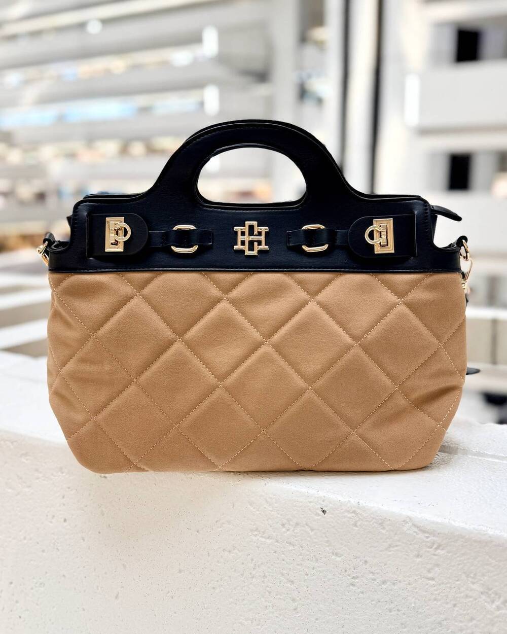 NEW CAROLINE HILL savannah handbag in latte